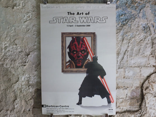 Vintage Poster Barbican The Art of Star Wars 2000 Darth Maul Centre Gallery Exhibition London EC2 Lucasfilm wall art film memorabilia 2000s
