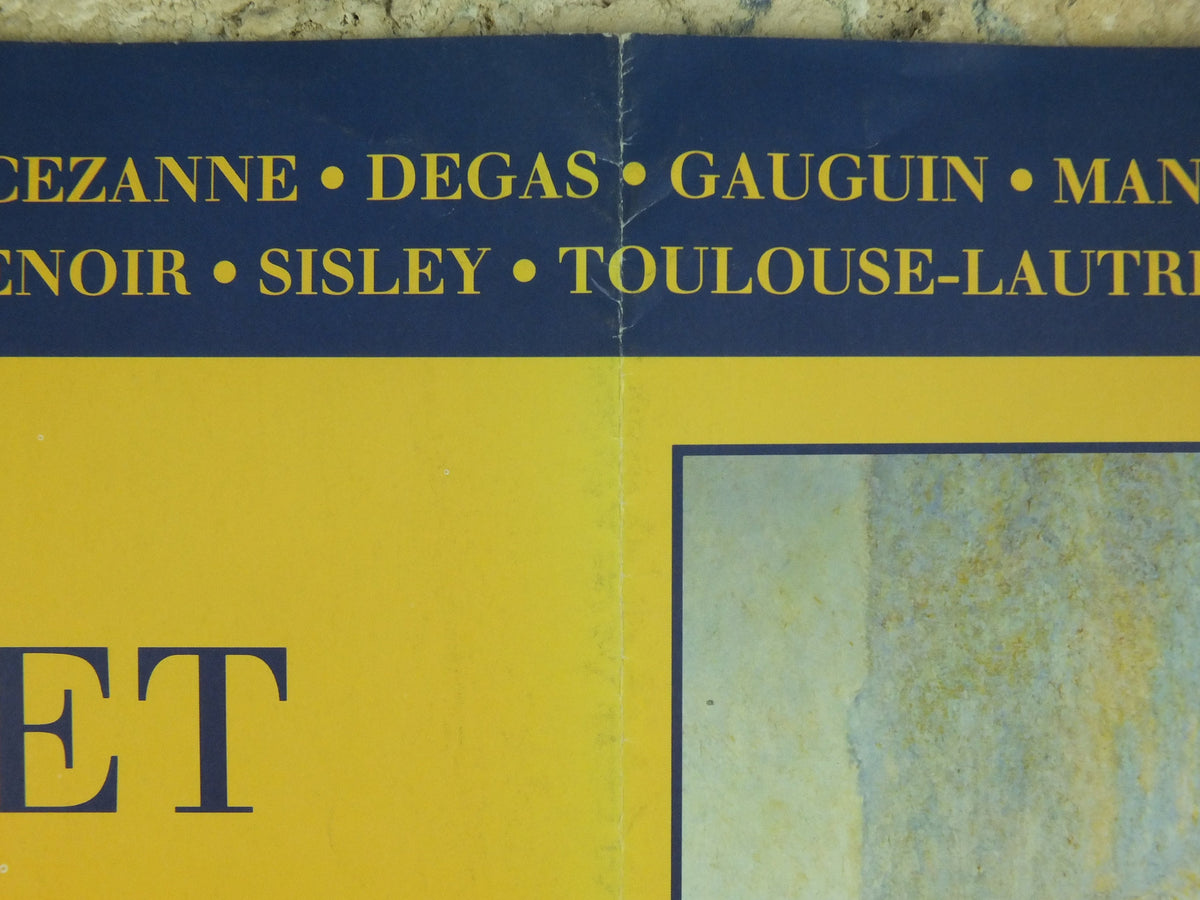 1995 Royal Academy of Arts Poster, From Manet to Gauguin, Monet and Cezanne, impressionists, artist gallery exhibition wall art 1990s