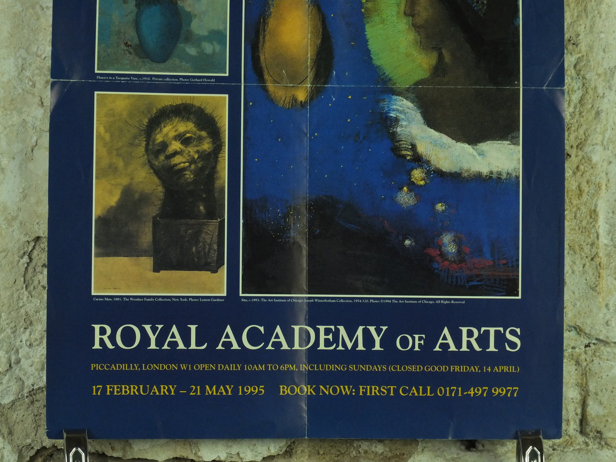 1995 Royal Academy of Arts Poster, Dreams and Visions, Odilon Redon, symbolism art, artist gallery exhibition wall art 1990s