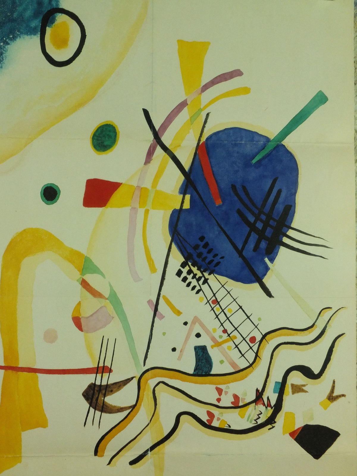 1999 Royal Academy of Arts Poster, Wassily Kandinsky, Untitled 1921, abstract art and expressionism, gallery exhibition wall art 1990s