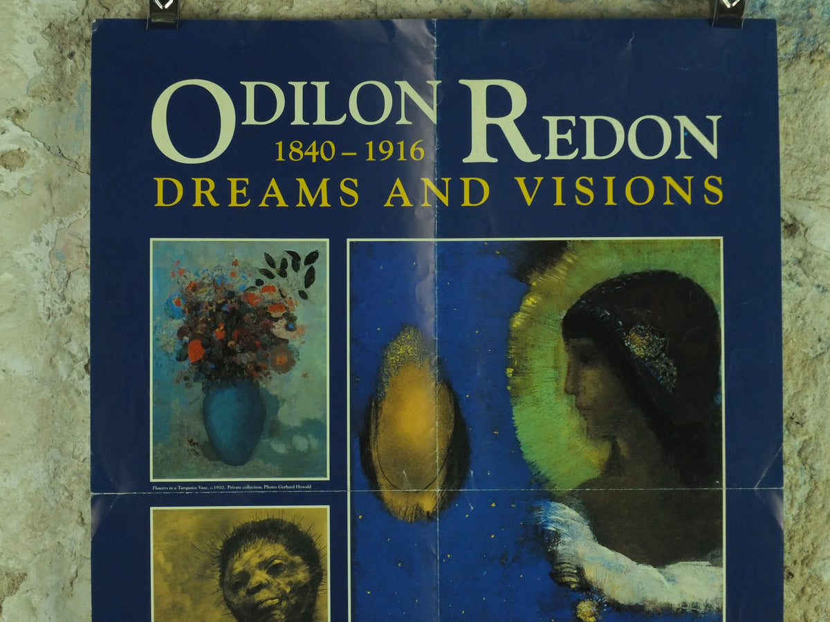 1995 Royal Academy of Arts Poster, Dreams and Visions, Odilon Redon, symbolism art, artist gallery exhibition wall art 1990s