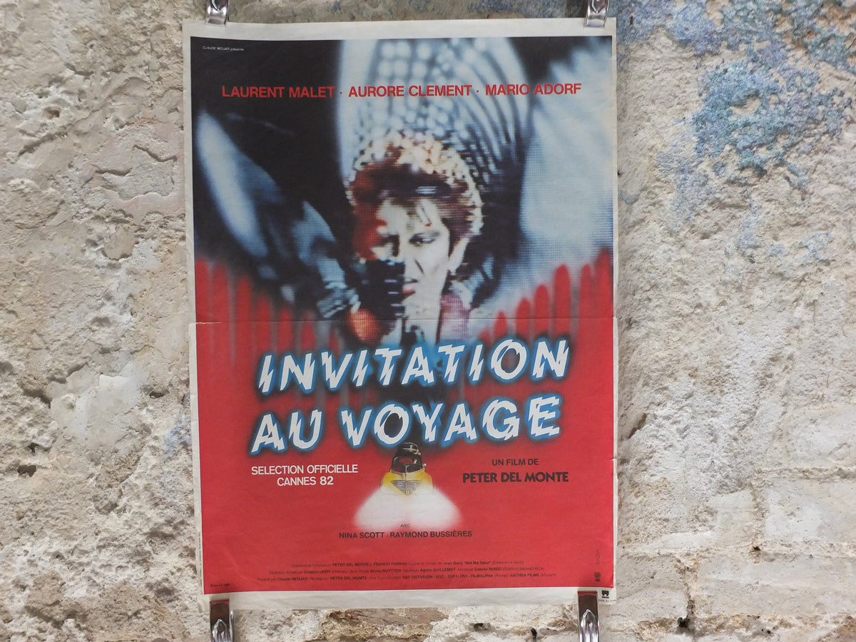 Original Vintage Belgian Movie Poster 1980s Invitation au voyage mid century Eighties 80s wall art affiche de film