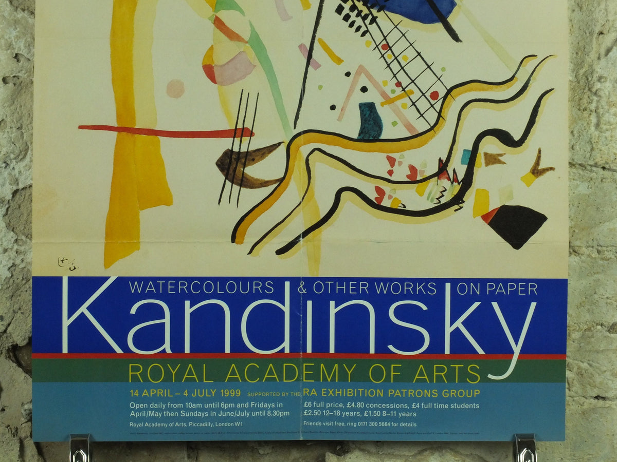 1999 Royal Academy of Arts Poster, Wassily Kandinsky, Untitled 1921, abstract art and expressionism, gallery exhibition wall art 1990s
