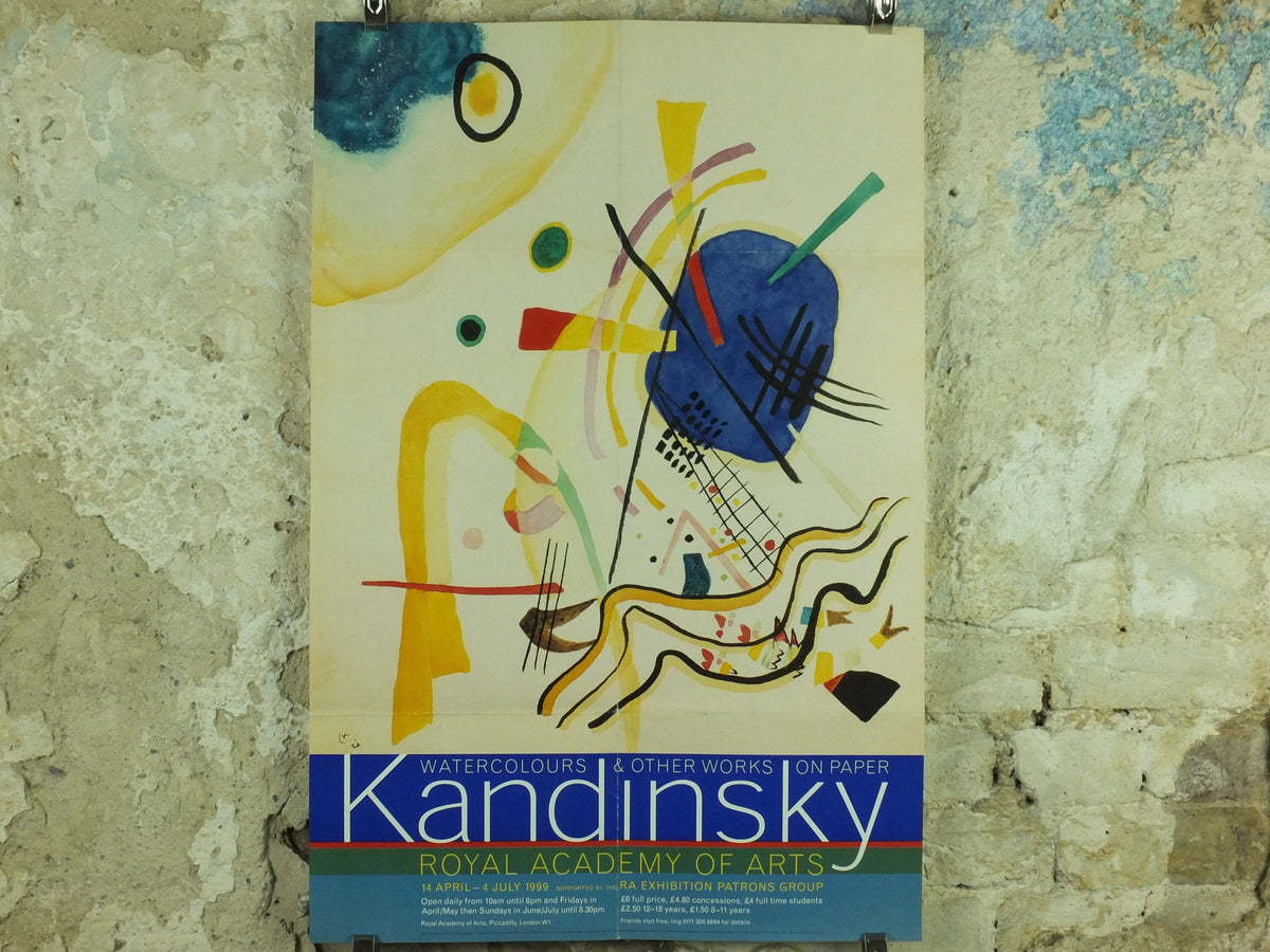 1999 Royal Academy of Arts Poster, Wassily Kandinsky, Untitled 1921, abstract art and expressionism, gallery exhibition wall art 1990s