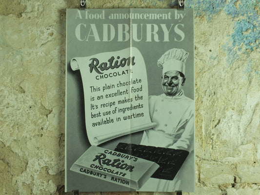 Vintage Cadbury Chocolate Poster, Milk Tray, Make the Day with Cadburys Milk Tray reproduction reprint print wall art 1980s