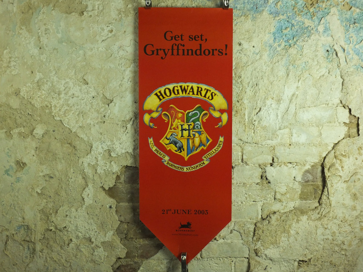 Vintage Harry Potter Gryffindor Poster, Get Set Gryffindors! Hogwarts, wall art cinema film memorabilia