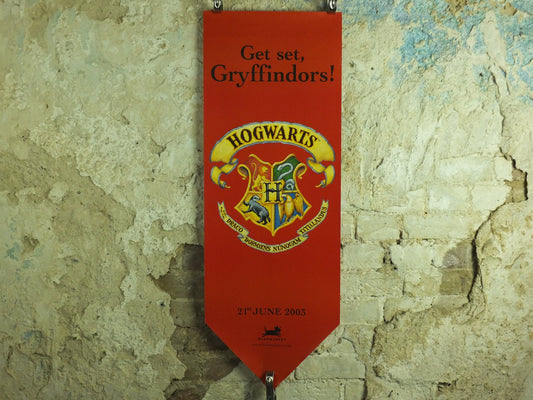 Vintage Harry Potter Gryffindor Poster, Get Set Gryffindors! Hogwarts, wall art cinema film memorabilia