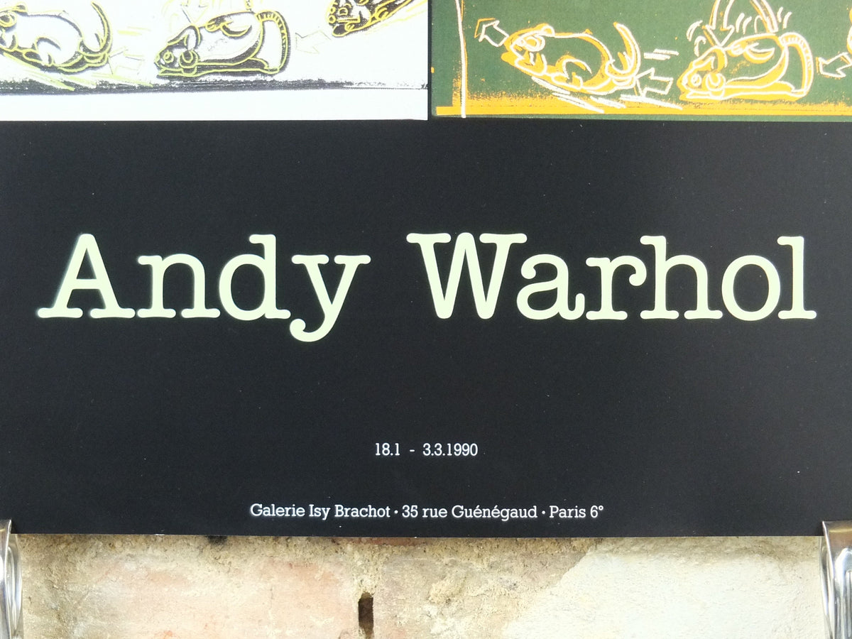 1990 Andy Warhol Poster, Toy Series 1983, Wind up Toy Roll over Mouse, amazing condition, pop art, gallery exhibition wall art 1990s