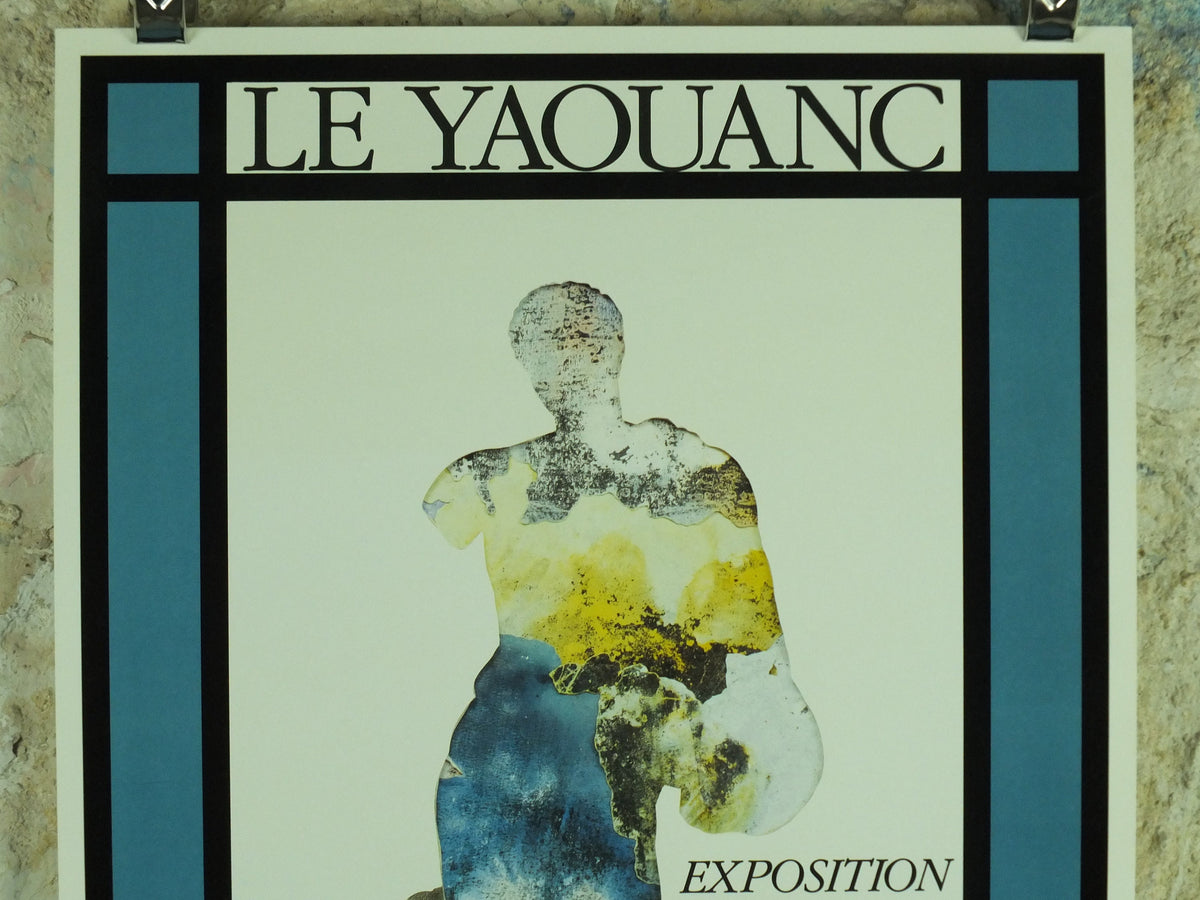 1992 Alain le Yaouanc Exhibition Poster, painter, cartoonist, sculptor, poet, illustrator engraver, artist gallery exhibition wall art 1980s