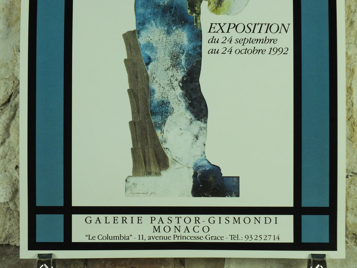 1992 Alain le Yaouanc Exhibition Poster, painter, cartoonist, sculptor, poet, illustrator engraver, artist gallery exhibition wall art 1980s