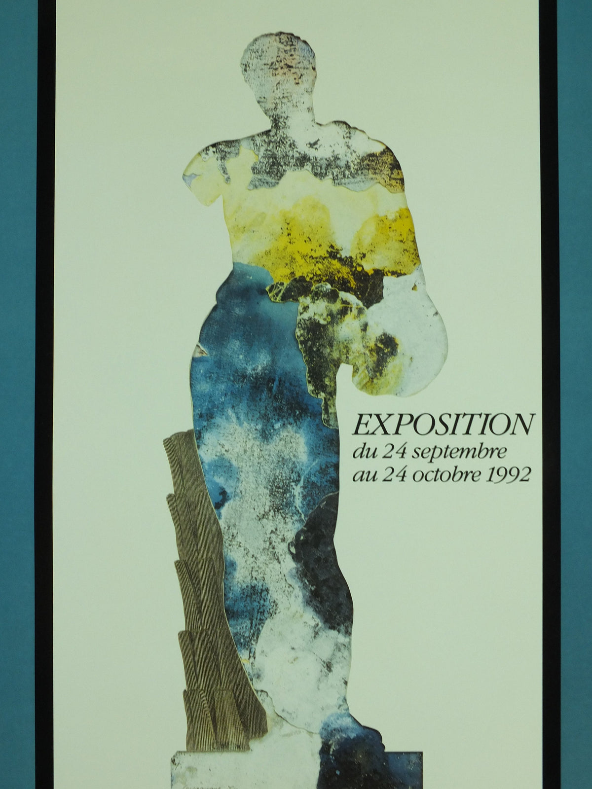 1992 Alain le Yaouanc Exhibition Poster, painter, cartoonist, sculptor, poet, illustrator engraver, artist gallery exhibition wall art 1980s