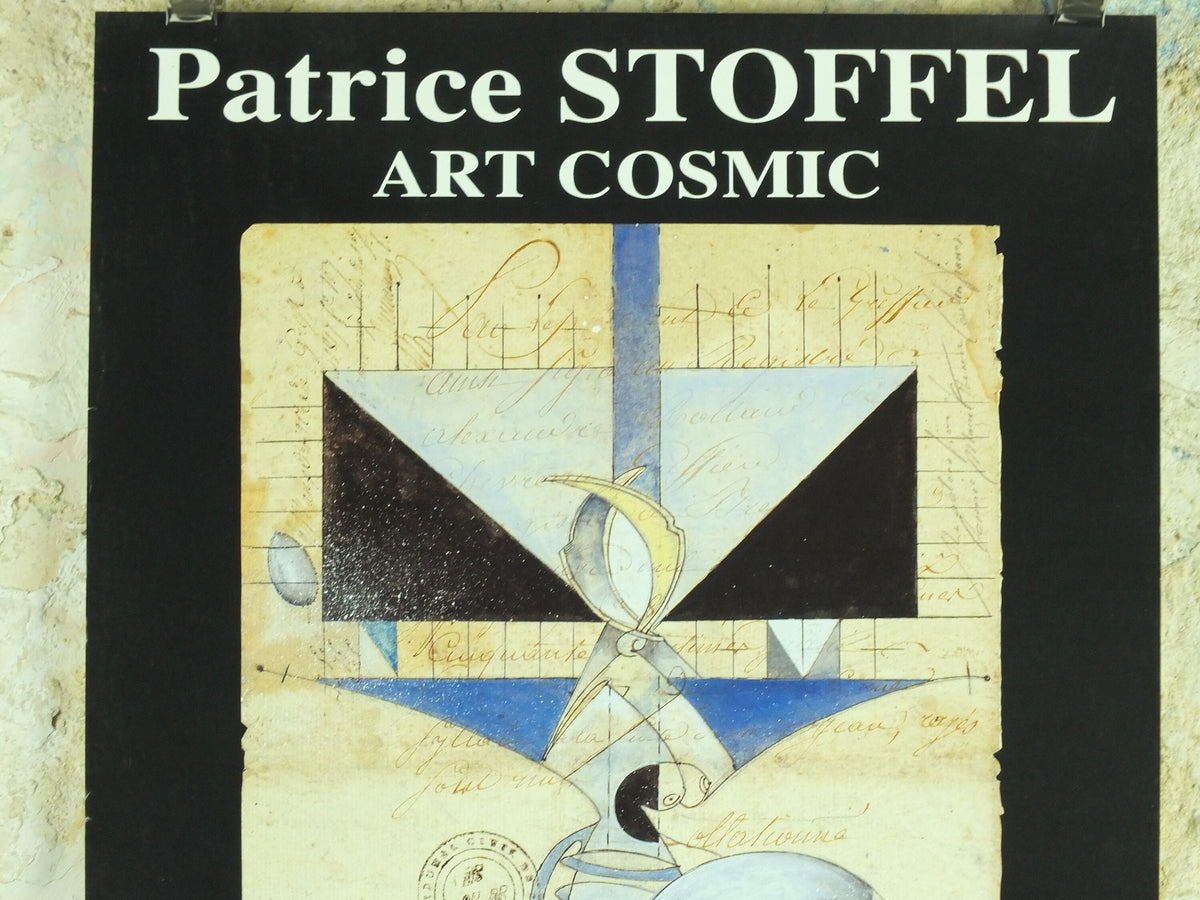 1991 Patrice Stoffel Exhibition Poster, Art Cosmic, painter, artist gallery exhibition wall art 1990s
