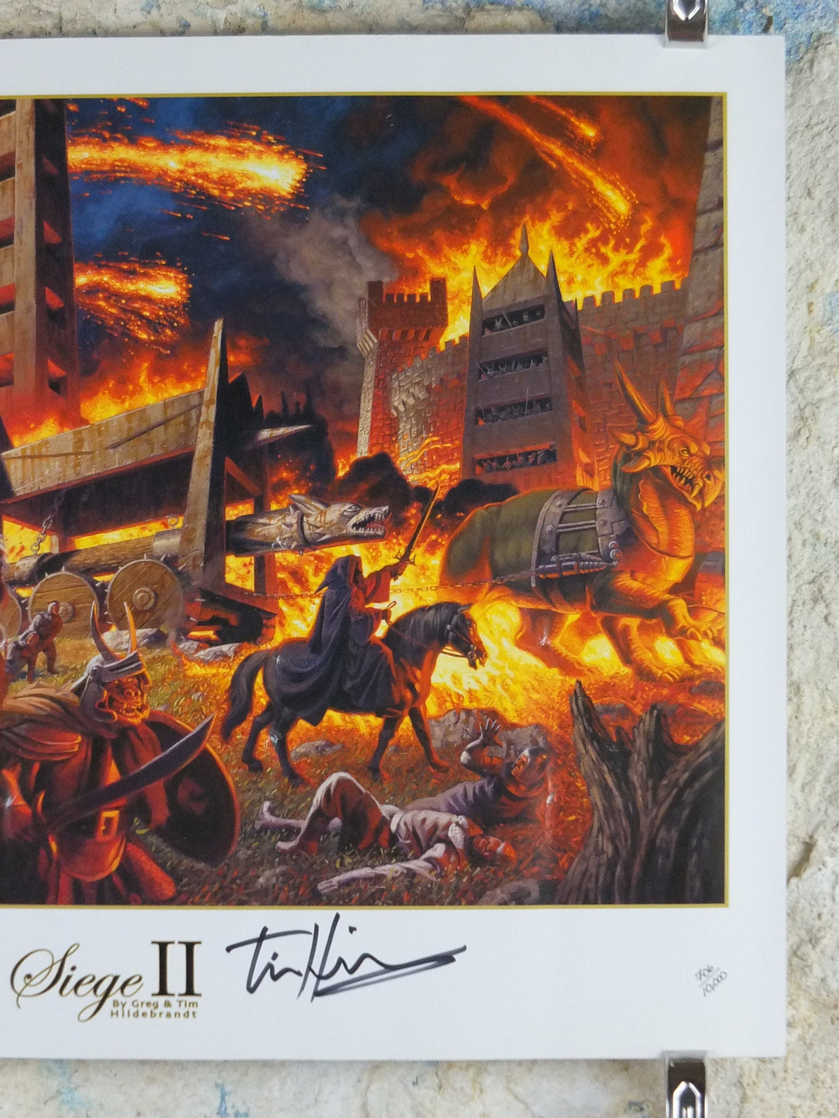 The Siege of Minas Tirith Poster, Lord of the Rings, Brothers Hildebrandt, limited edition & signed, J.R.R. Tolkien, Middle Earth, wall art