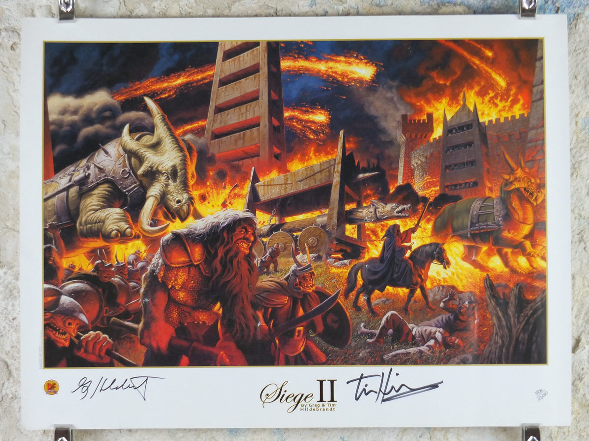 The Siege of Minas Tirith Poster, Lord of the Rings, Brothers Hildebrandt, limited edition & signed, J.R.R. Tolkien, Middle Earth, wall art