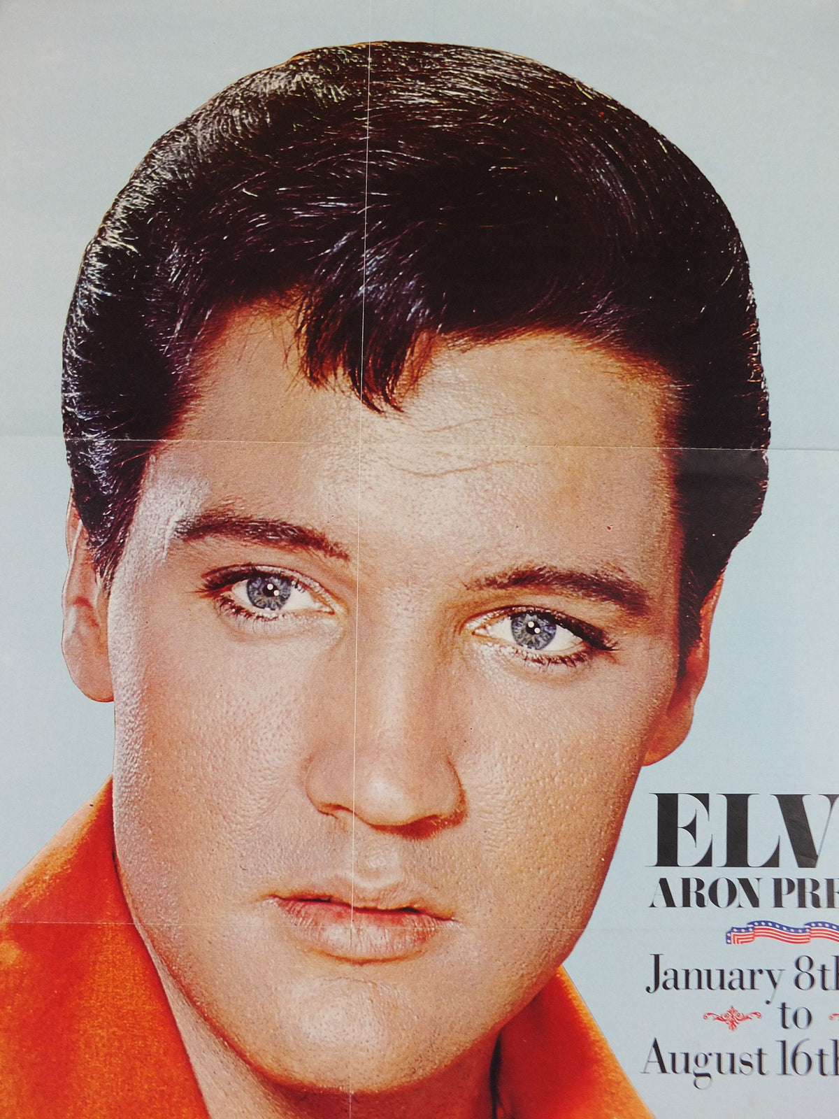 Vintage Elvis Presley Poster, The King, Elvis the Pelvis, music wall art 1980s
