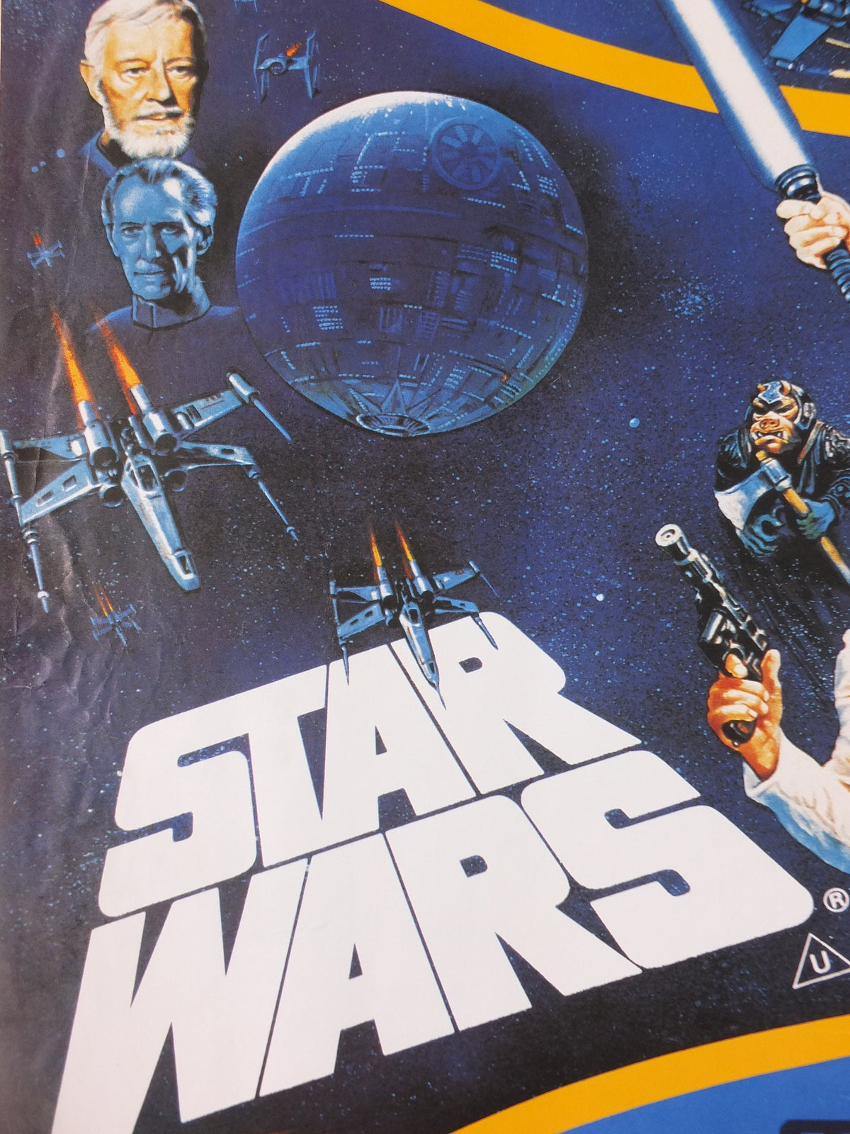 1993 Star Wars Trilogy Poster, by Zigzag Posters Germany, Return of the Jedi, Empire Strikes Back, wall art cinema film memorabilia