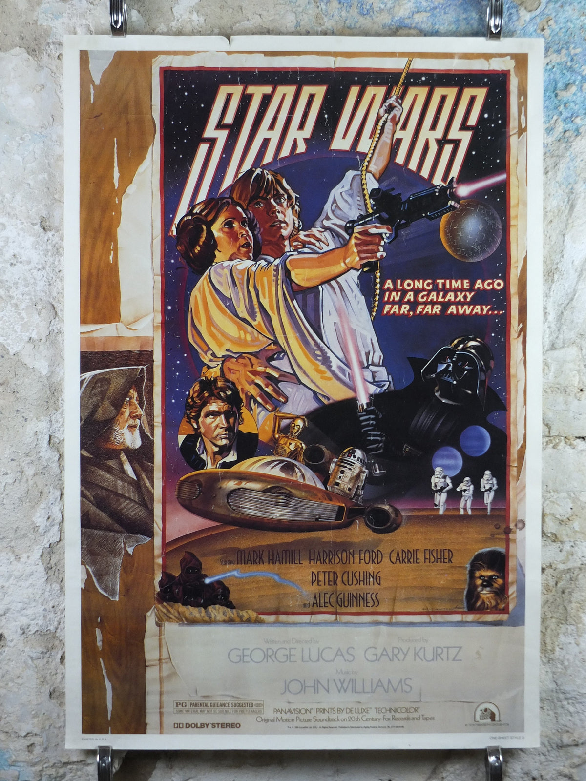 1995 Star Wars Style D Poster, by Zigzag Posters Germany, Mark Hamill, Harrison Ford, Carrie Fisher, wall art cinema film memorabilia