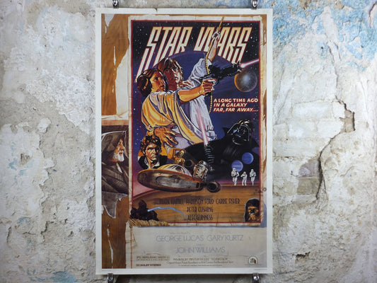 1995 Star Wars Style D Poster, by Zigzag Posters Germany, Mark Hamill, Harrison Ford, Carrie Fisher, wall art cinema film memorabilia