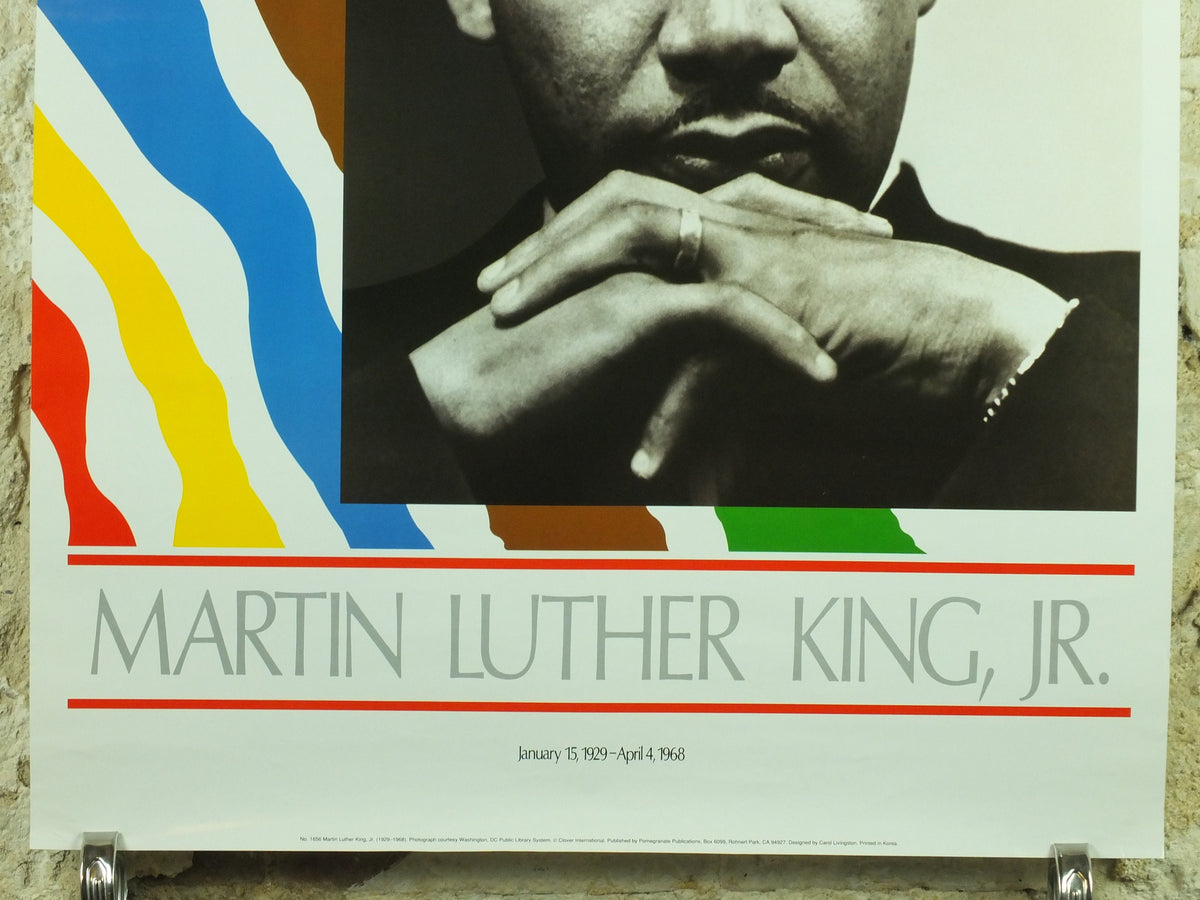 Martin Luther King Poster, From every mountainside let freedom ring, MLK by Carol Livingston, civil rights movement, wall art decor 1980s