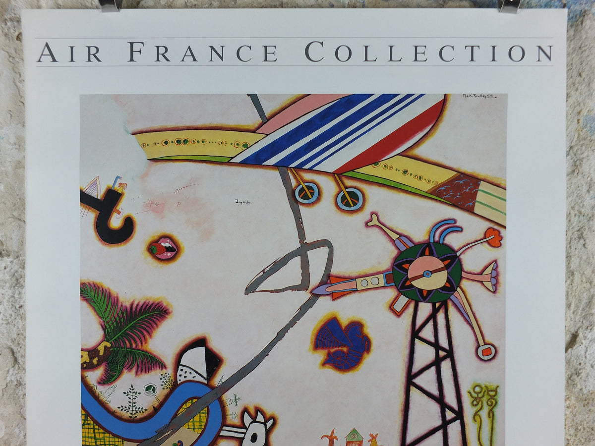 1988 Air France Collection Poster, Joyride by Martin Bradley, Modernism, Commemorative Edition, Aviation, tourism vacation wall art