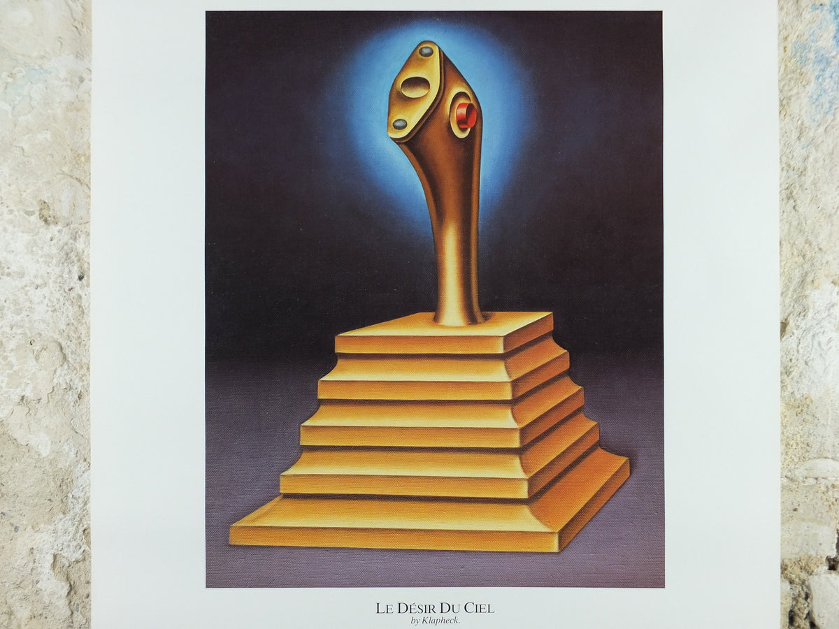 1988 Air France Collection Poster, Le Desir du Ciel by Kalpheck, Modernism, Commemorative Edition, Aviation, tourism vacation wall art