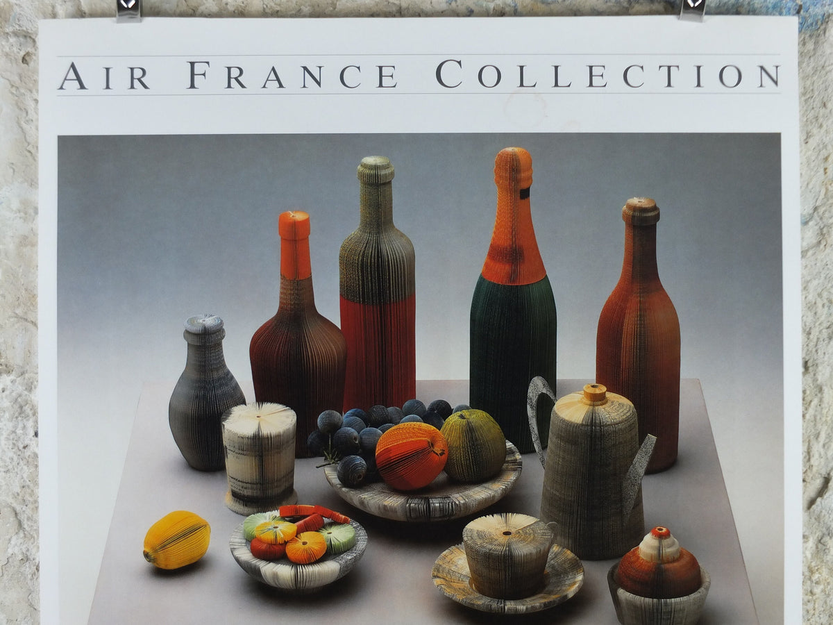 1988 Air France Collection Poster, The Magic Table by Pavlos, Modernism, Commemorative Edition, Aviation, tourism vacation wall art
