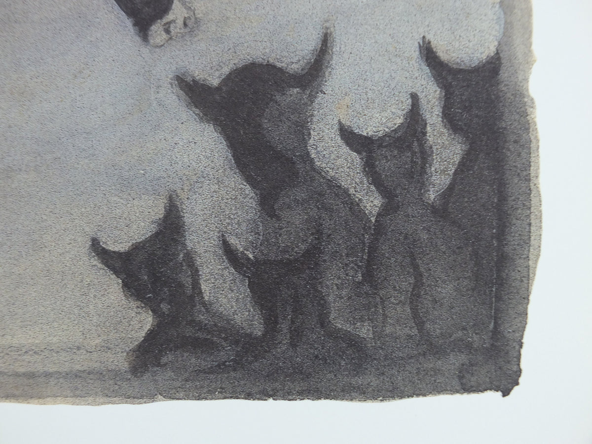 1986 Alfred Kubin Poster, The Elephant, amazing condition, Surrealism, Expressionism, gallery exhibition wall art 1980s
