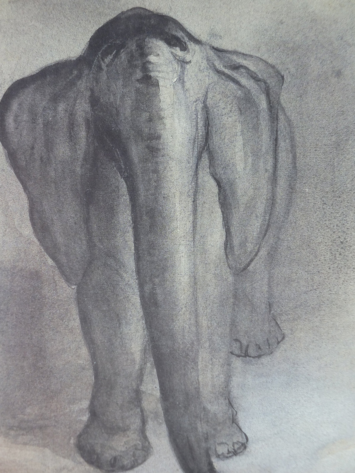 1986 Alfred Kubin Poster, The Elephant, amazing condition, Surrealism, Expressionism, gallery exhibition wall art 1980s