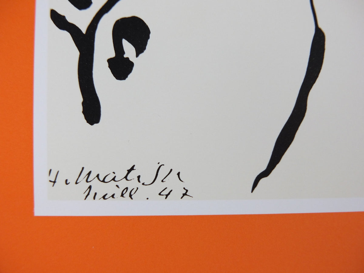 1985 Henri Matisse Poster, Woman's Face 1947, amazing condition, Fauvism, Modernism, Post-Impressionism, gallery exhibition wall art 1980s