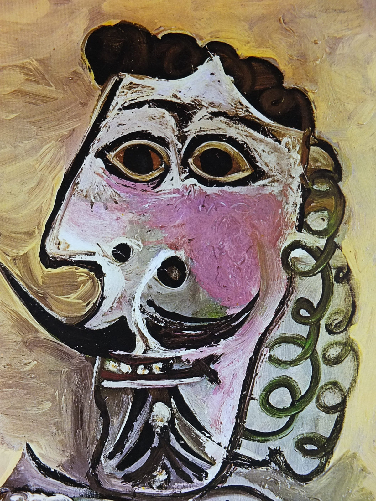 1973 Pablo Picasso Poster, Musketeer from circa 1968, Mousquetaire, Neo-Expressionism, amazing condition, Spanish painter, wall art, 1970s