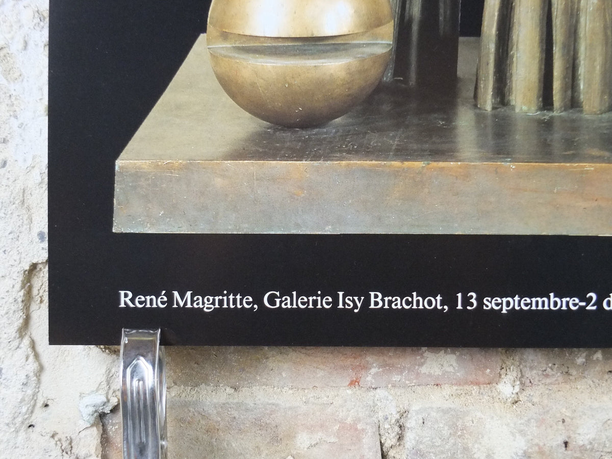 1989 Rene Magritte Poster, La Joconde or Mona Lisa from 1969, amazing condition, sculpture surrealism, gallery exhibition wall art 1980s