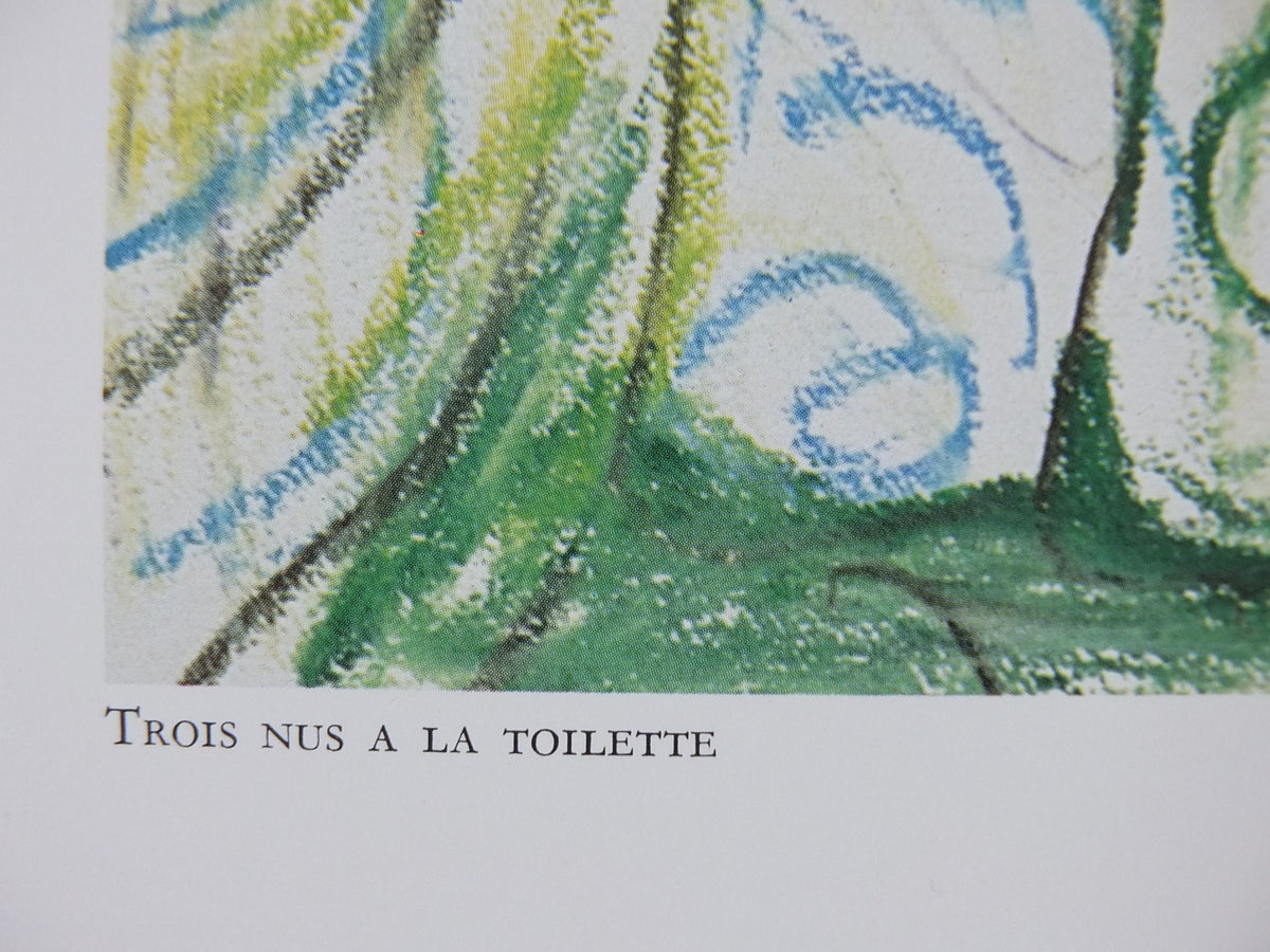 1981 Pablo Picasso Poster, Trois Nus a la Toilette, Late Period Neo-Expressionism, amazing condition, Spanish painter, wall art decor