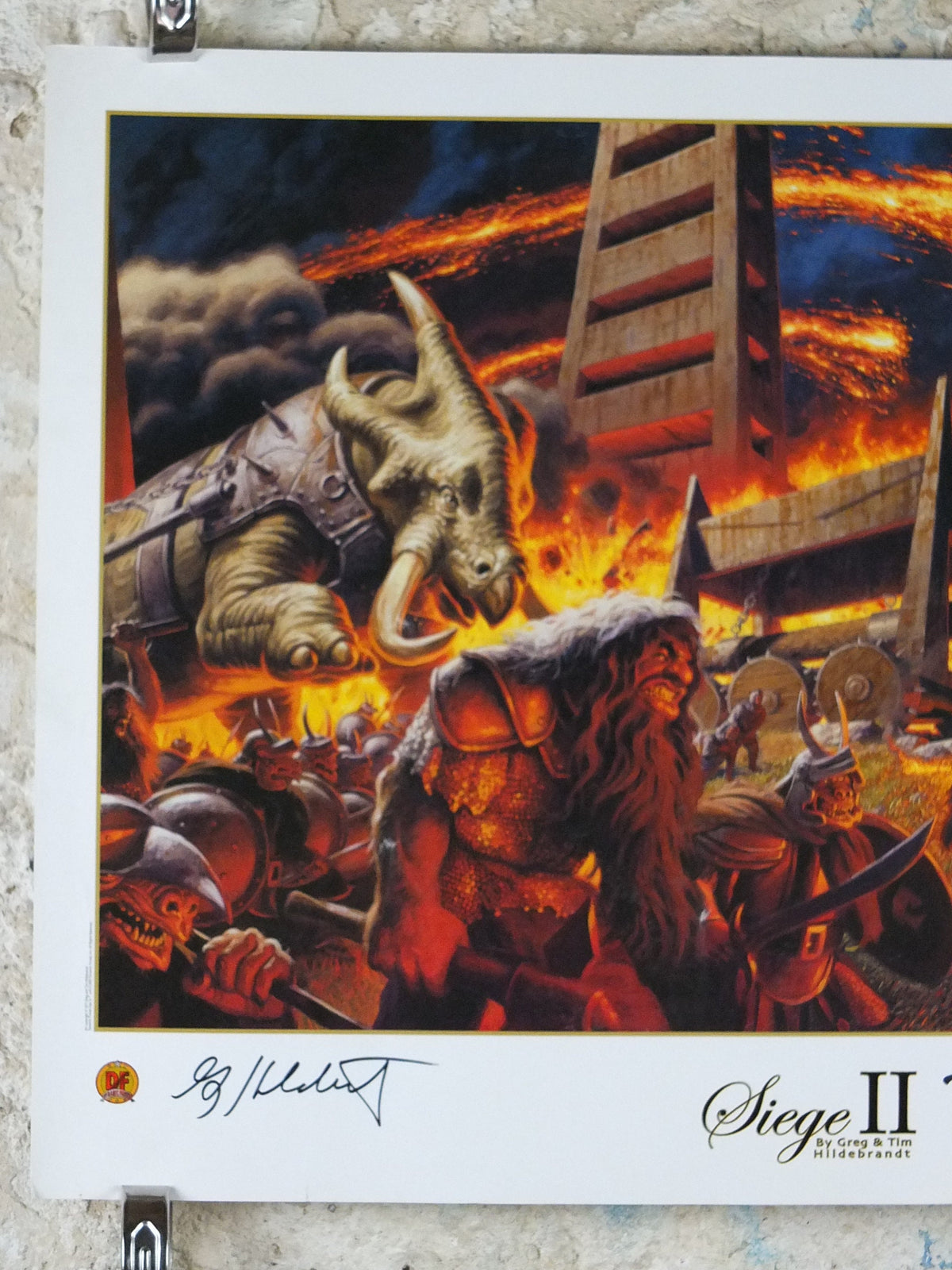 The Siege of Minas Tirith Poster, Lord of the Rings, Brothers Hildebrandt, limited edition & signed, J.R.R. Tolkien, Middle Earth, wall art
