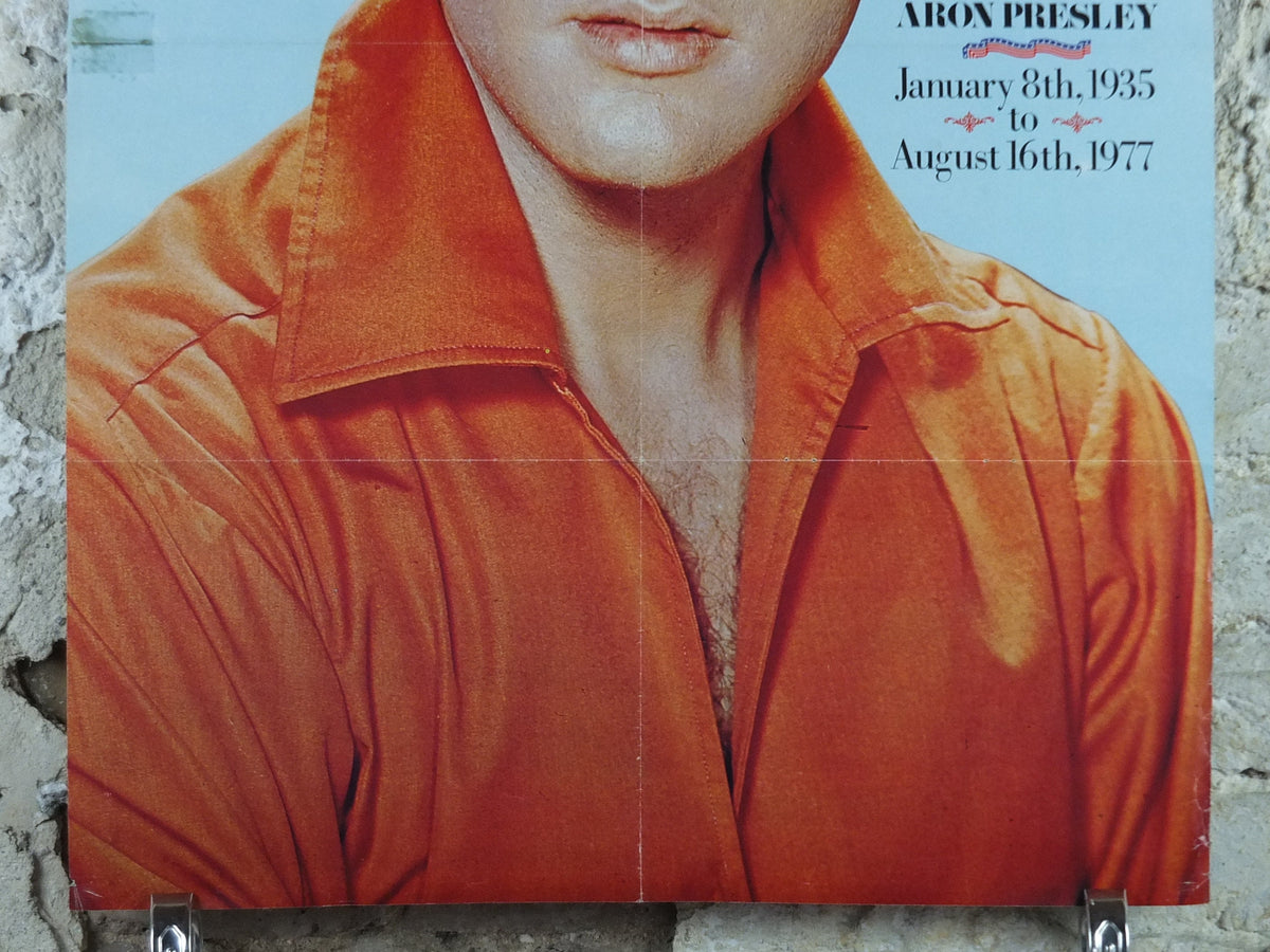 Vintage Elvis Presley Poster, The King, Elvis the Pelvis, music wall art 1980s