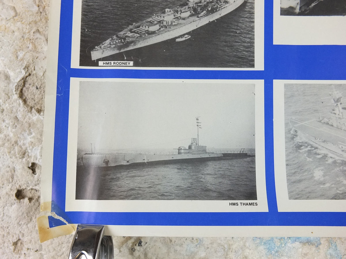 1978 Royal Navy British Portsmouth Poster, 1928-1978, 50 years of Plymouth Navy Days, print wall art 1970s