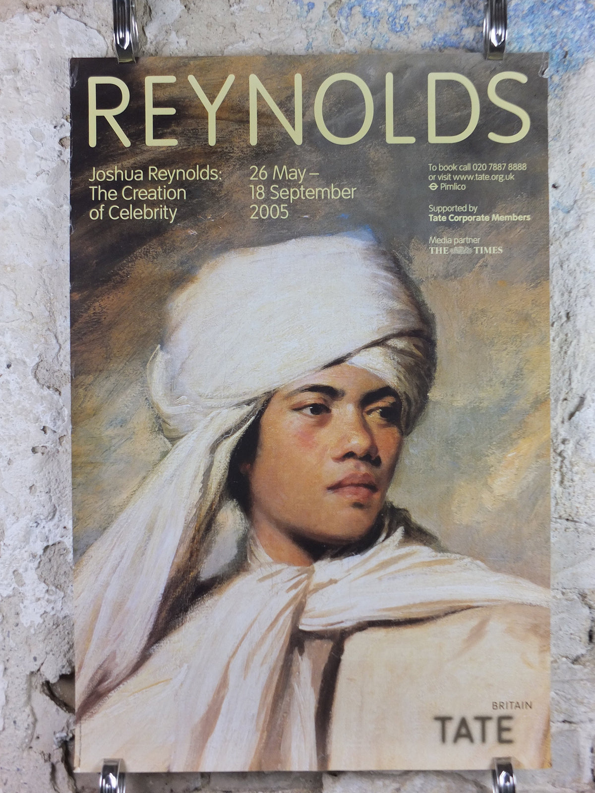 2005 Sir Joshua Reynolds Poster, Portrait of Omai 1776, Tate Gallery London, Portrait painter, Mai gallery exhibition wall art decor