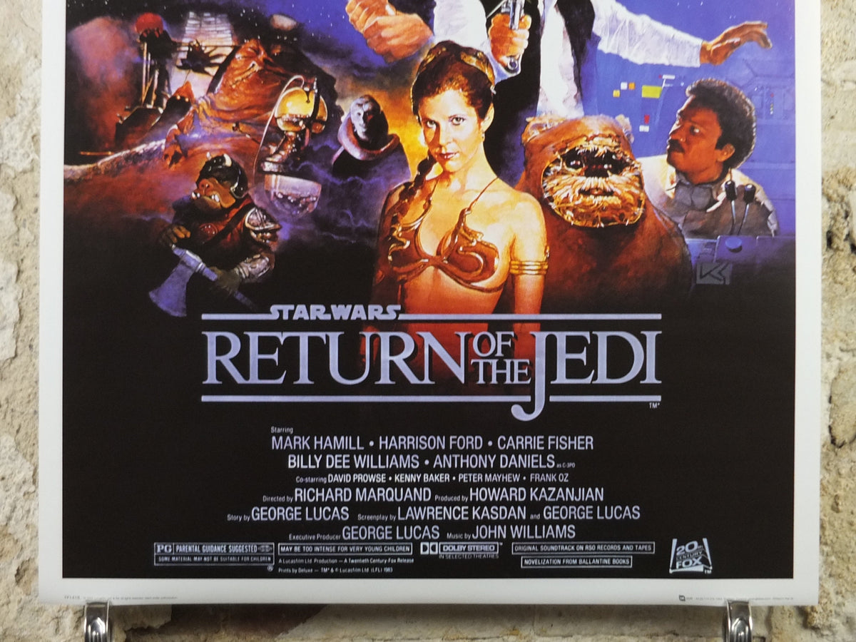 Return of the Jedi Poster, Star Wars Style B, Lucasfilm, Mark Hamill, Harrison Ford, Carrie Fisher, wall art, cinema film memorabilia