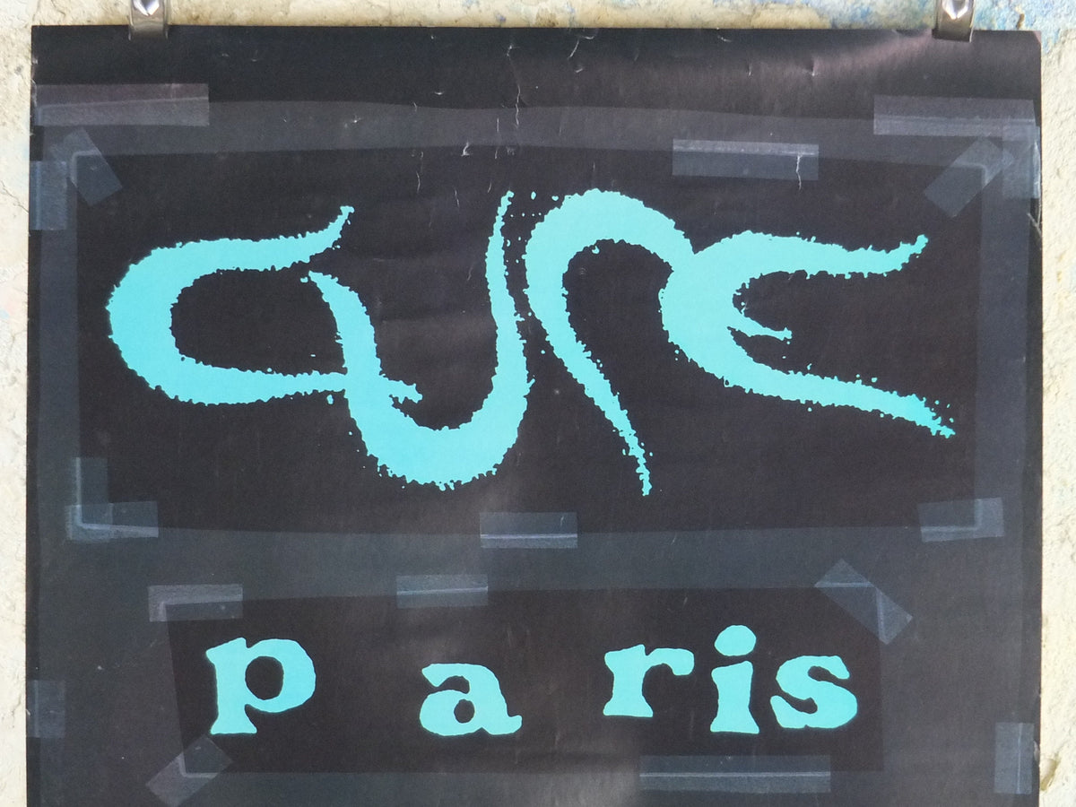 1993 The Cure Paris Poster, owned by Chris Parry the Cure's manager producer, original Live promotion, Gothic Rock, wall art