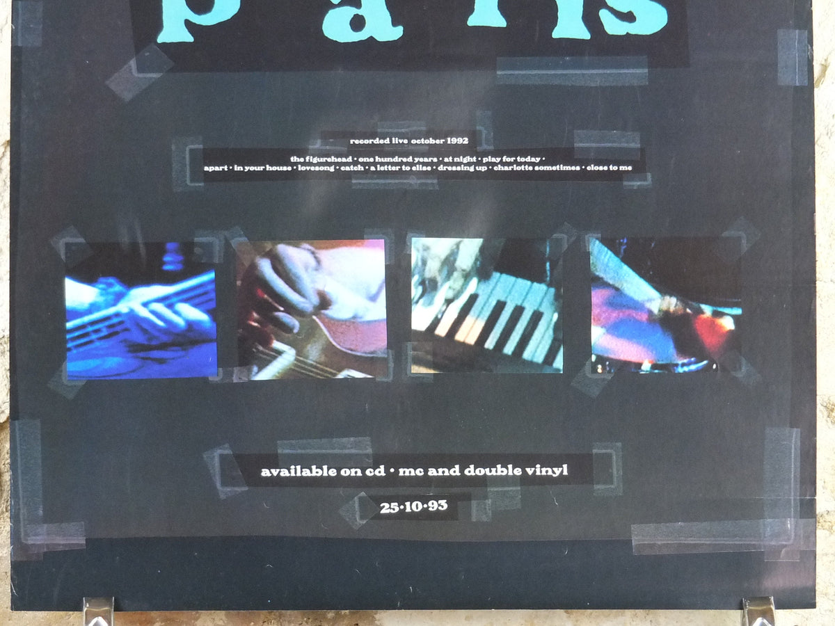 1993 The Cure Paris Poster, owned by Chris Parry the Cure's manager producer, original Live promotion, Gothic Rock, wall art