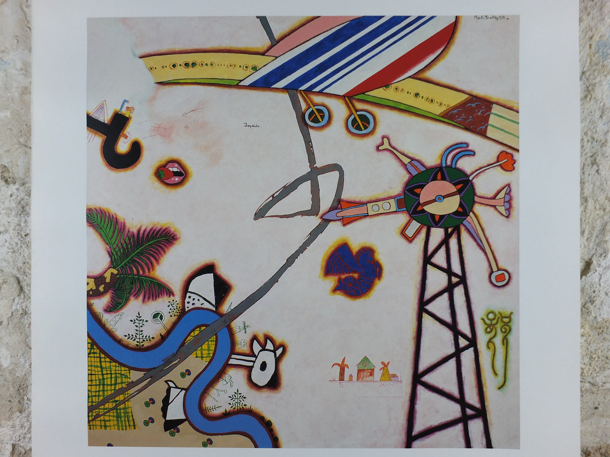 1988 Air France Collection Poster, Joyride by Martin Bradley, Modernism, Commemorative Edition, Aviation, tourism vacation wall art