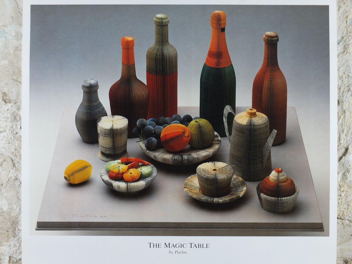 1988 Air France Collection Poster, The Magic Table by Pavlos, Modernism, Commemorative Edition, Aviation, tourism vacation wall art