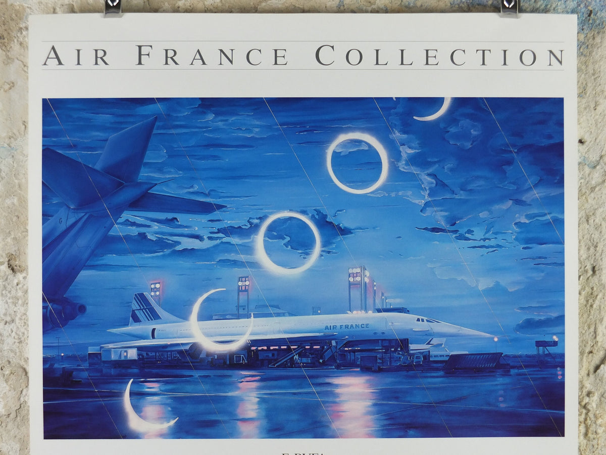 1988 Air France Collection Poster, Concorde F BVFA by Jacques Monory, Modernism, Commemorative Edition, Aviation, tourism vacation wall art