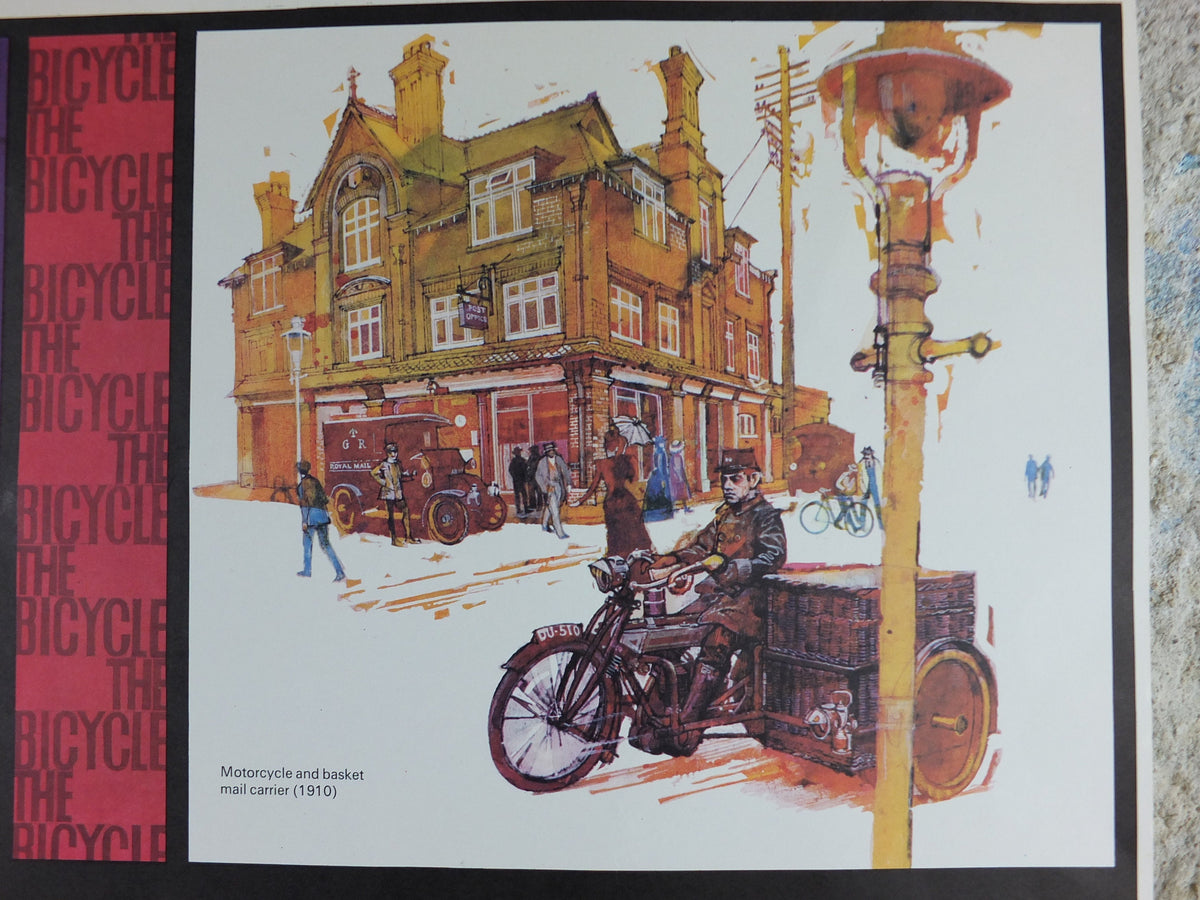 1966 History of Mail Transport Poster, Misc Conveyors, GPO, General Post Office, by Michael Heslop, Royal Mail, SPWDC3, decor wall art