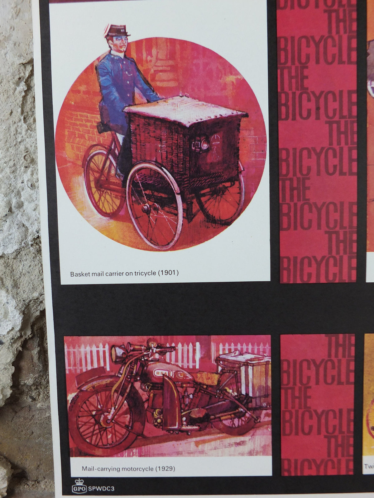 1966 History of Mail Transport Poster, Misc Conveyors, GPO, General Post Office, by Michael Heslop, Royal Mail, SPWDC3, decor wall art