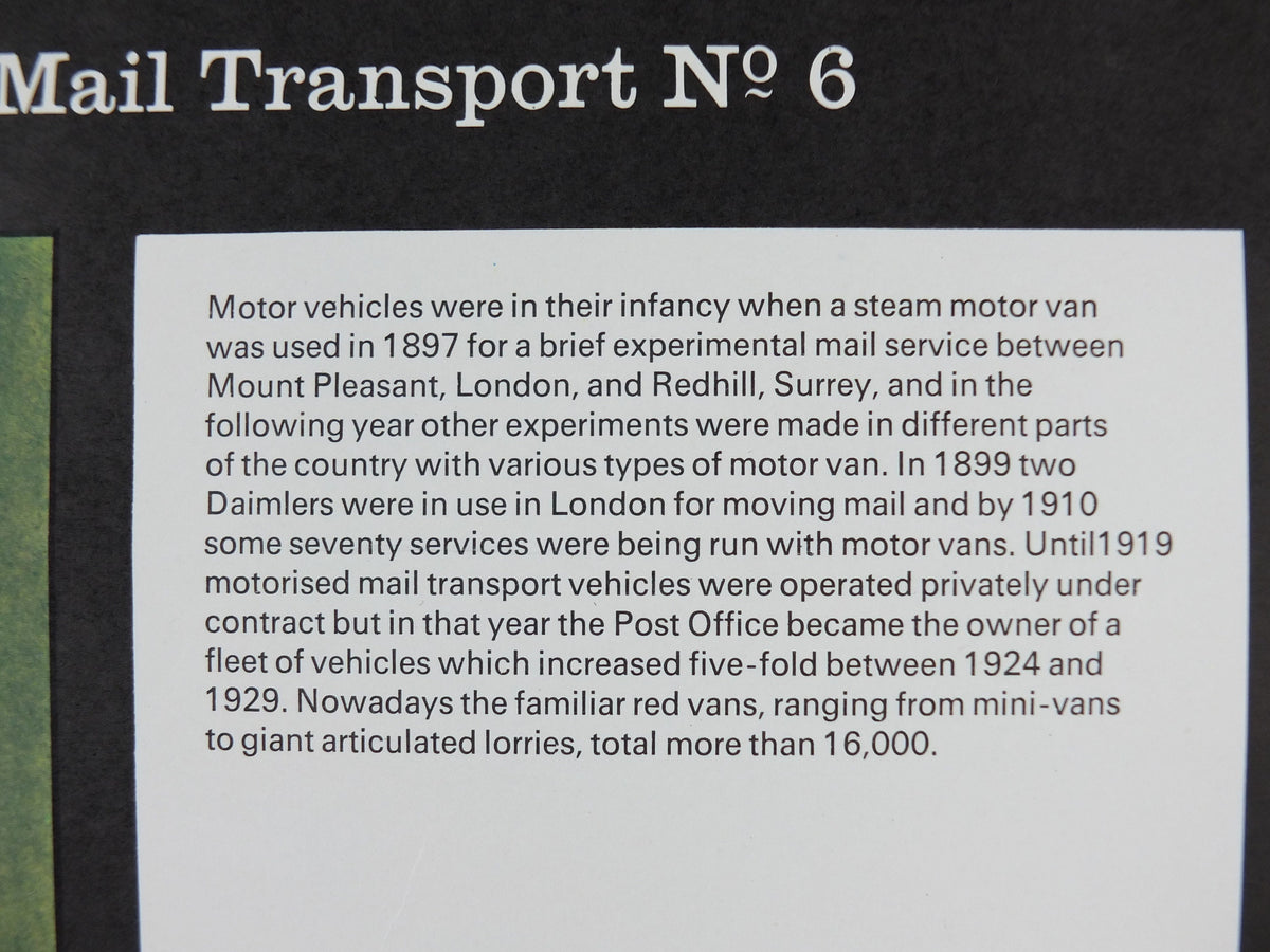 1966 History of Mail Transport Poster, Motors and Vehicles, GPO, General Post Office, by Michael Heslop, Royal Mail, SPWDC3, decor wall art