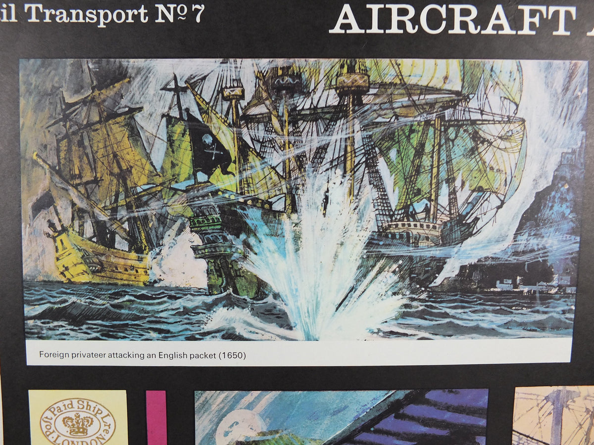 1966 History of Mail Transport Poster, Aircraft and Ships, GPO, General Post Office, by Michael Heslop, Royal Mail, SPWDC3, decor wall art
