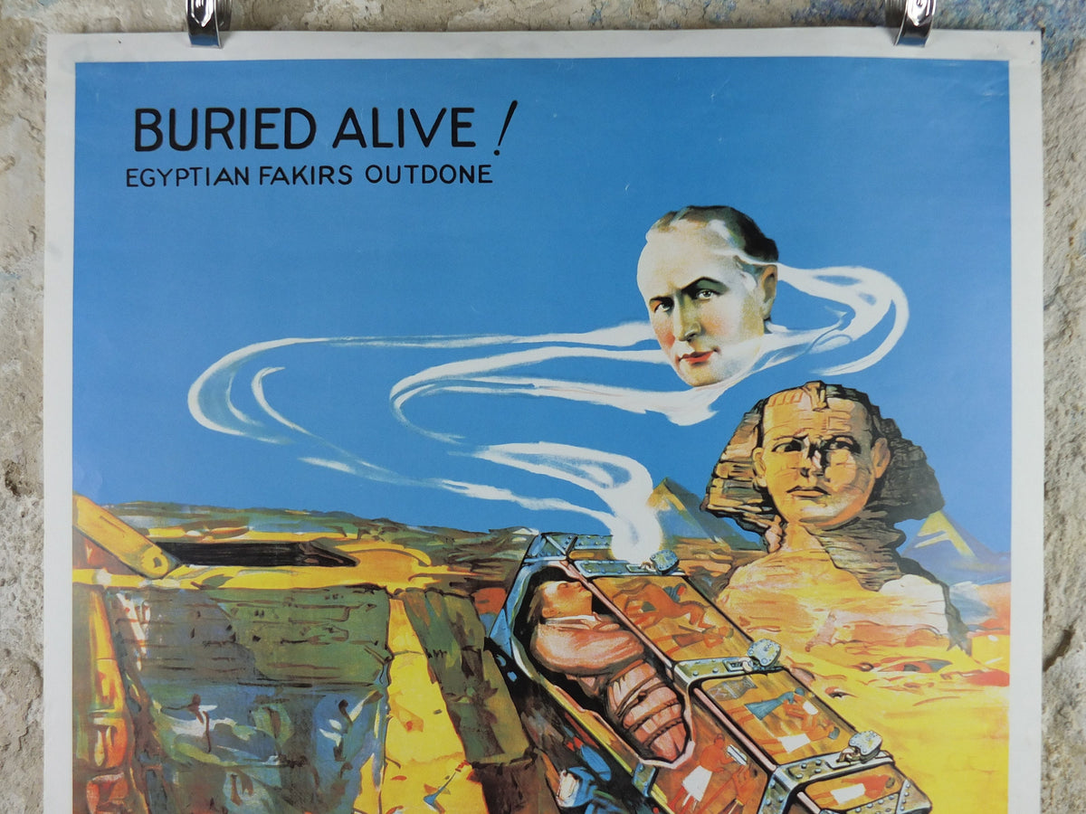 Harry Houdini Poster, Master Mystifier, Buried Alive! Escape Artist, The Greated Necromancer of all Time, The Literary Digest, wall art