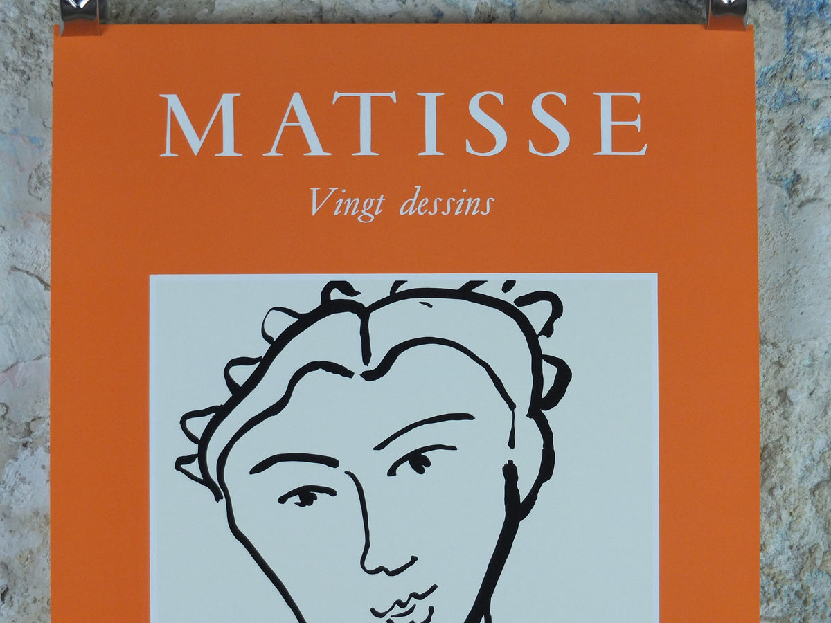 1985 Henri Matisse Poster, Woman's Face 1947, amazing condition, Fauvism, Modernism, Post-Impressionism, gallery exhibition wall art 1980s