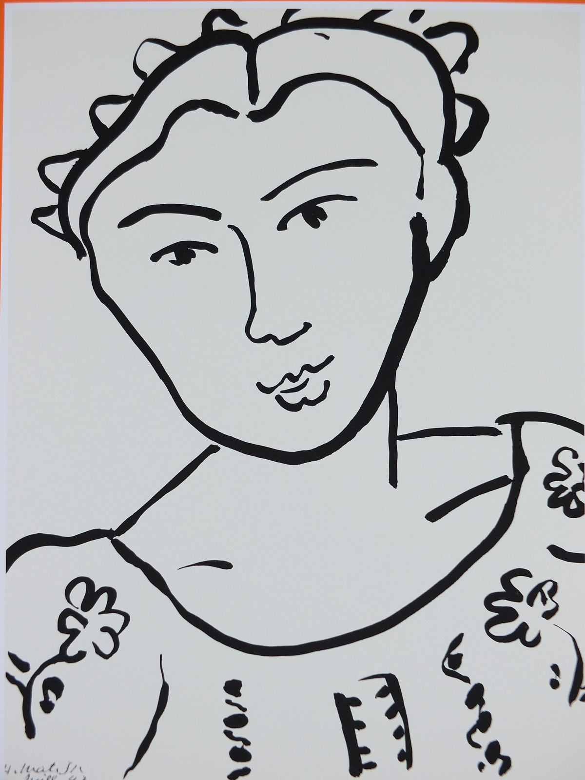 1985 Henri Matisse Poster, Woman's Face 1947, amazing condition, Fauvism, Modernism, Post-Impressionism, gallery exhibition wall art 1980s