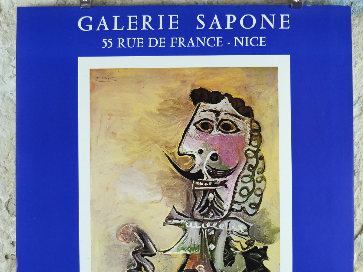 1973 Pablo Picasso Poster, Musketeer from circa 1968, Mousquetaire, Neo-Expressionism, amazing condition, Spanish painter, wall art, 1970s
